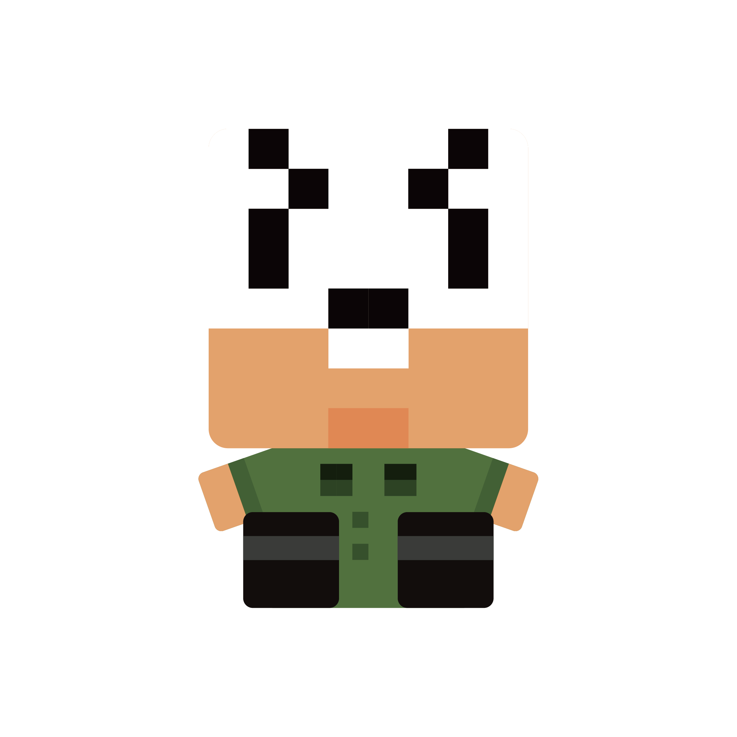 日常組のマインクラフトスキンのぬいぐるみ