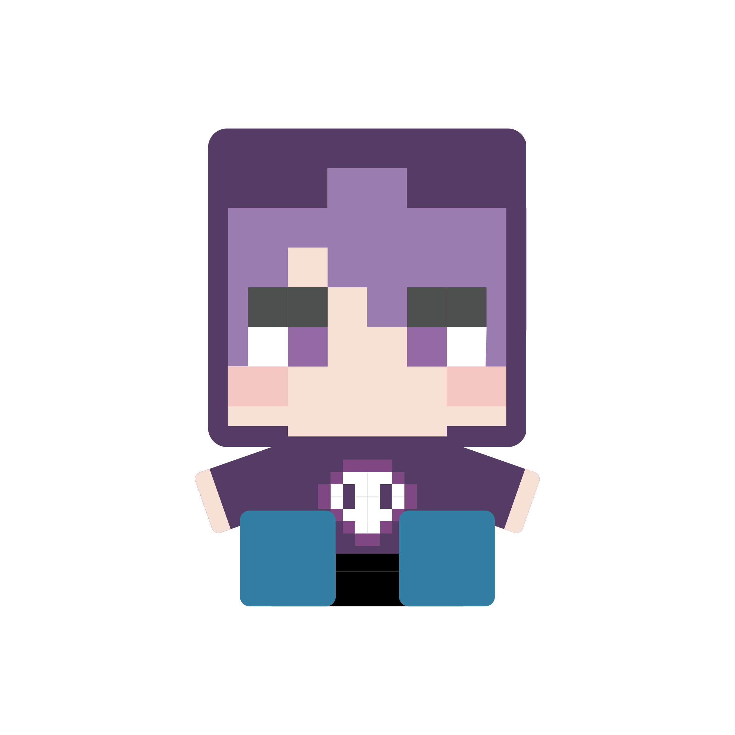 日常組のマインクラフトスキンのぬいぐるみ